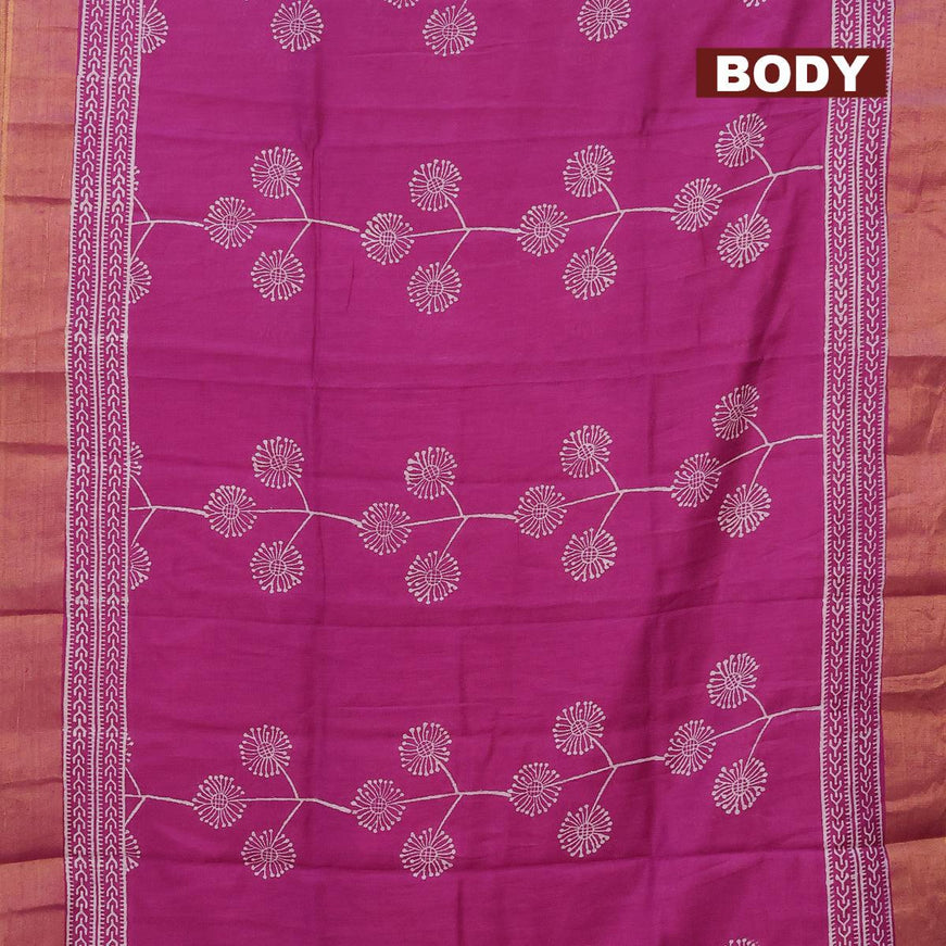 Bhagalpuri saree purple with butta prints and zari woven border - {{ collection.title }} by Prashanti Sarees