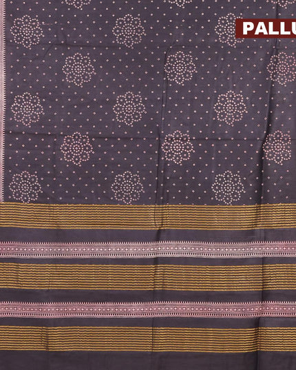 Bhagalpuri saree black with allover bandhani prints and zari woven border - {{ collection.title }} by Prashanti Sarees