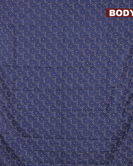 Bhagalpuri saree blue with allover geometric prints and zari woven border - {{ collection.title }} by Prashanti Sarees