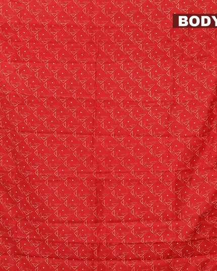 Bhagalpuri saree red with allover geometric prints and zari woven border - {{ collection.title }} by Prashanti Sarees