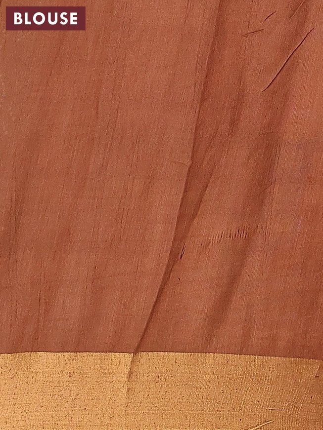 Bhagalpuri saree brown with allover bandhani prints and zari woven border - {{ collection.title }} by Prashanti Sarees