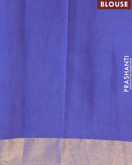 Bhagalpuri saree blue with allover butta prints and zari woven border - {{ collection.title }} by Prashanti Sarees