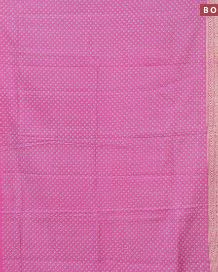 Bhagalpuri saree pink with allover floral butta prints and zari woven border - {{ collection.title }} by Prashanti Sarees