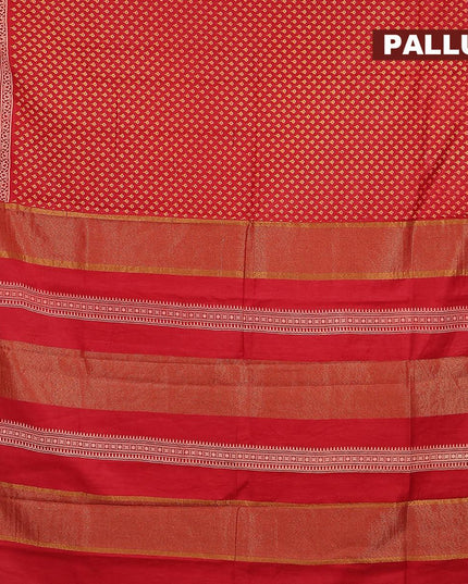 Bhagalpuri saree red with allover floral butta prints and zari woven border - {{ collection.title }} by Prashanti Sarees