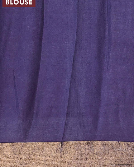Bhagalpuri saree blue with allover floral butta prints and zari woven border - {{ collection.title }} by Prashanti Sarees