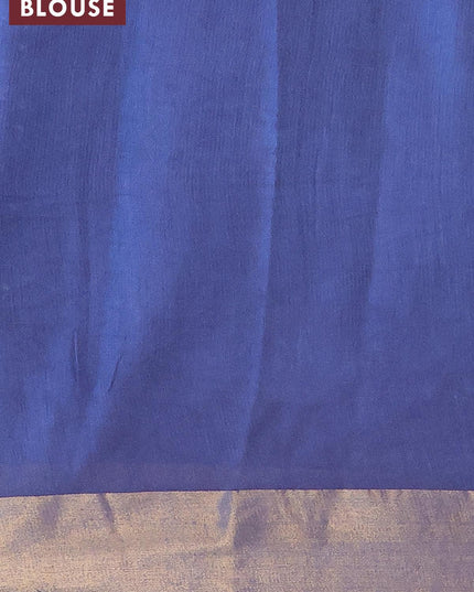 Bhagalpuri saree blue with allover prints and zari woven border - {{ collection.title }} by Prashanti Sarees