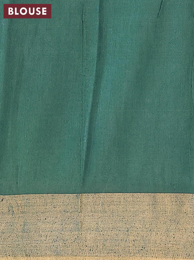 Bhagalpuri saree green shade with allover butta prints and zari woven border - {{ collection.title }} by Prashanti Sarees