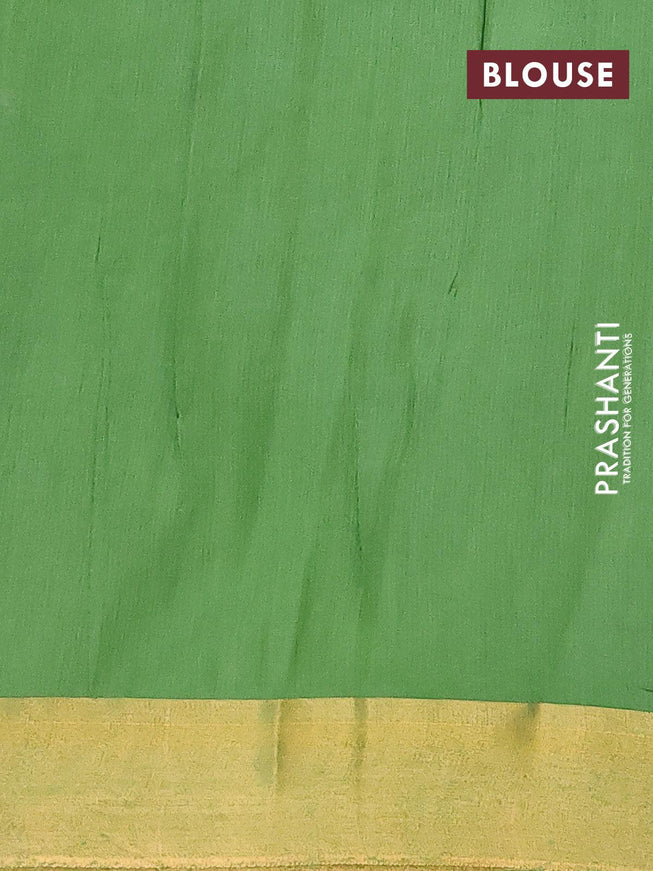 Bhagalpuri saree green with allover butta prints and zari woven border - {{ collection.title }} by Prashanti Sarees