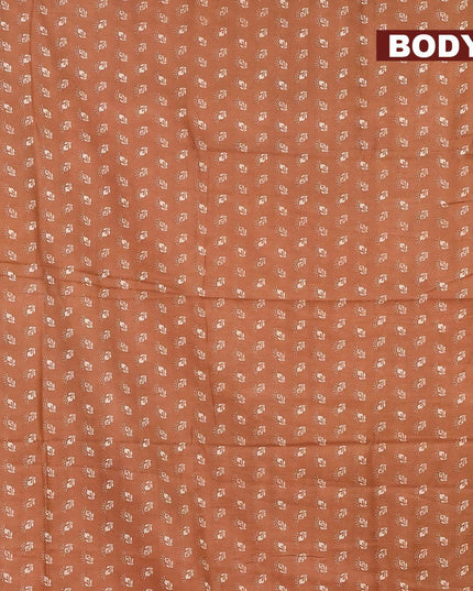 Bhagalpuri saree brown with allover butta prints and zari woven border - {{ collection.title }} by Prashanti Sarees