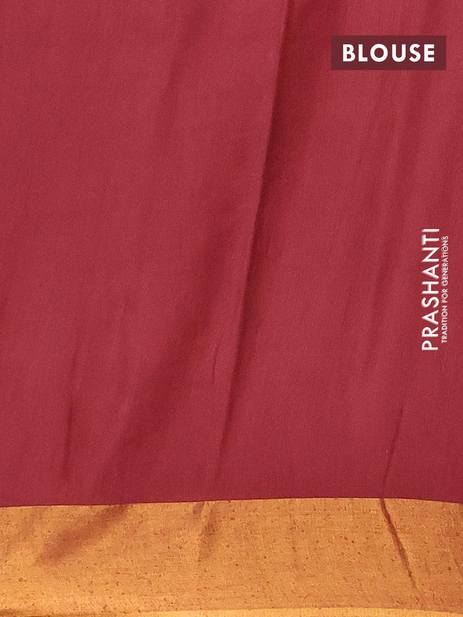 Bhagalpuri saree maroon with allover butta prints and zari woven border - {{ collection.title }} by Prashanti Sarees