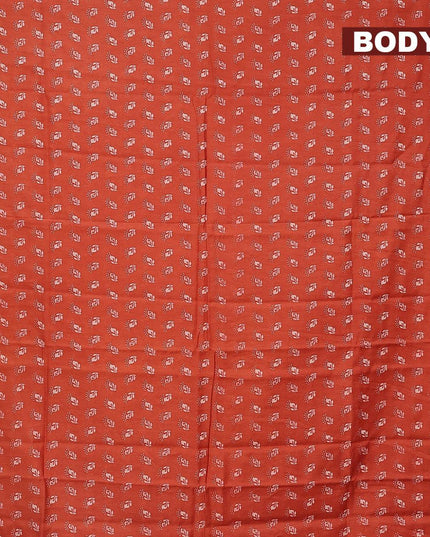 Bhagalpuri saree peach orange shade with allover butta prints and zari woven border - {{ collection.title }} by Prashanti Sarees