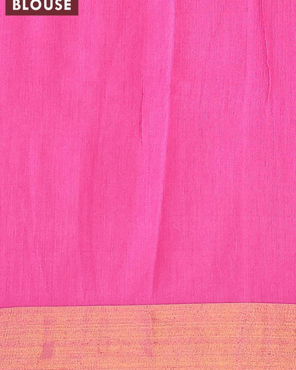 Bhagalpuri saree pink with allover butta prints and zari woven border - {{ collection.title }} by Prashanti Sarees