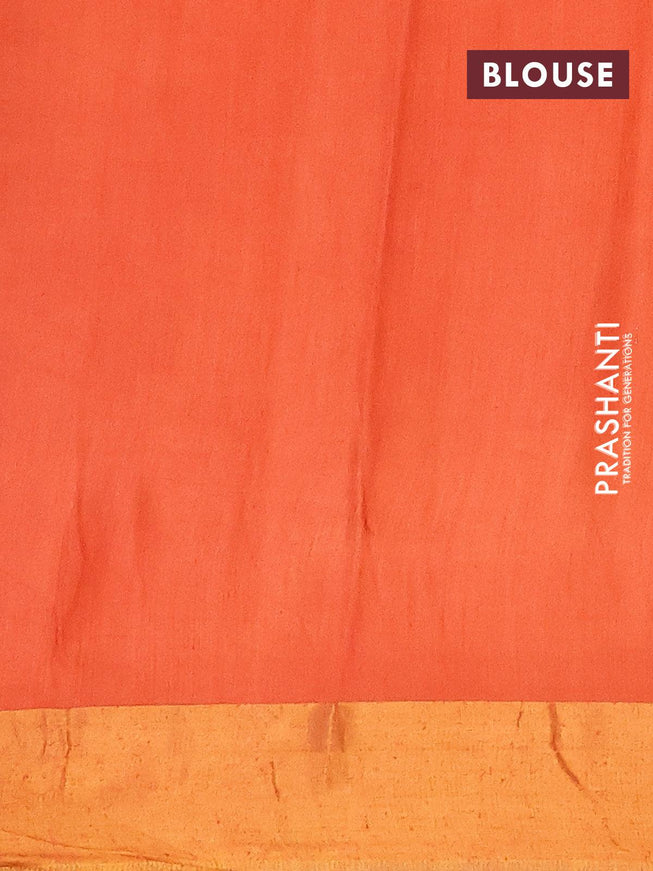 Bhagalpuri saree orange shade with allover butta prints and zari woven border - {{ collection.title }} by Prashanti Sarees