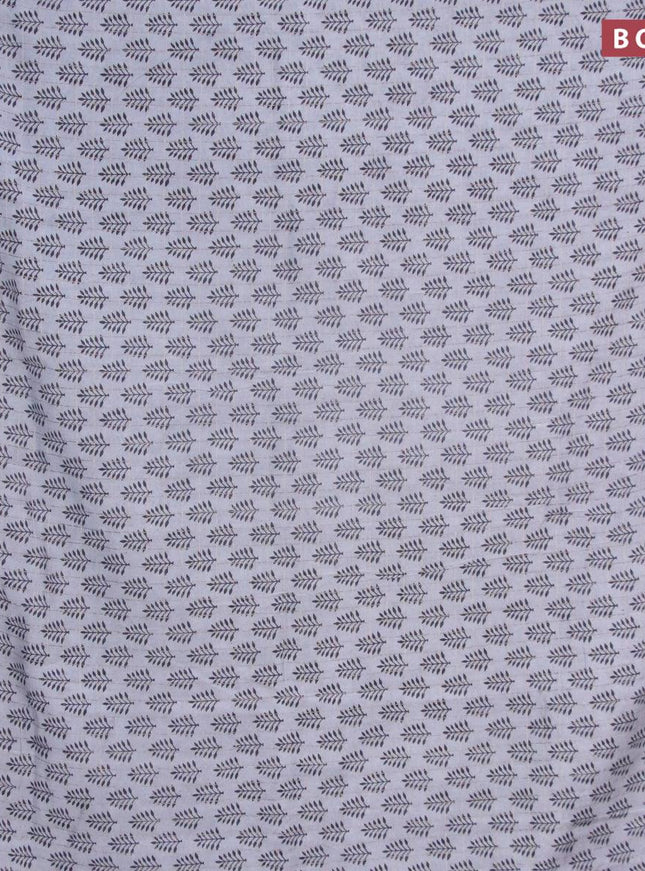 Semi chanderi saree grey and black with allover prints & zari checked pattern and zari woven border - {{ collection.title }} by Prashanti Sarees