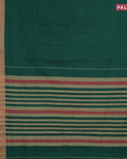 Narayanpet cotton saree green with plain body and thread woven border - {{ collection.title }} by Prashanti Sarees
