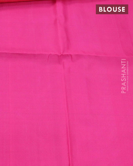 Pure soft silk saree pastel blue and pink with thread woven buttas in borderless style - {{ collection.title }} by Prashanti Sarees