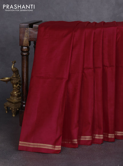 Pure soft silk saree maroon and pastel green with plain body and kalamkari hand printed pallu