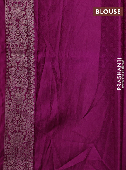 Banarasi silk saree wine shade with allover zari woven brocade weaves and zari woven border