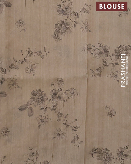 Kota silk saree sandal with embroidery work and floral convent embroidery border