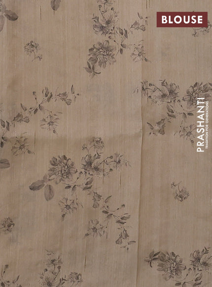 Kota silk saree sandal with embroidery work and floral convent embroidery border