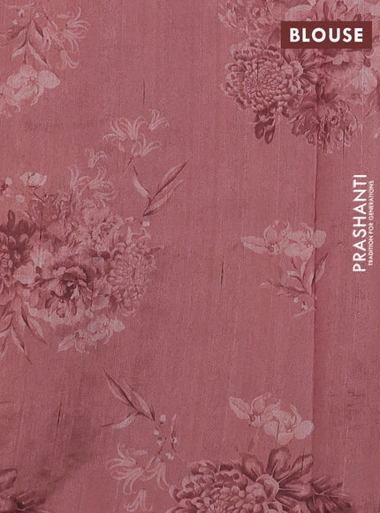 Kota silk saree beige and dark peach with embroidery work and floral embroidery corcia lace border