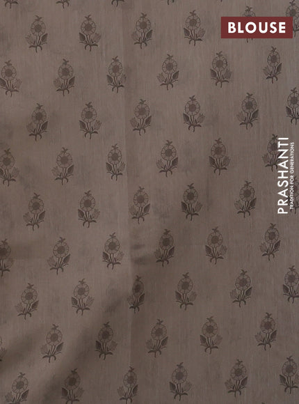 Kota silk saree beige with embroidery work and embroidery border