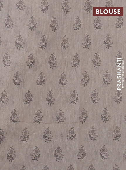 Kota silk saree beige with embroidery work and floral embroidery corcia lace border