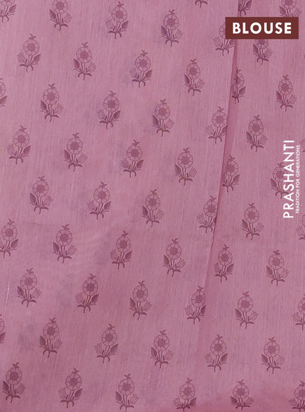 Kota silk saree beige and mild peach pink with embroidery work and floral embroidery corcia lace border