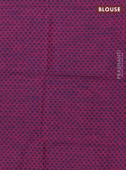 Chettinad cotton saree dual shade of bluish green and magenta pink with plain body and thread woven border