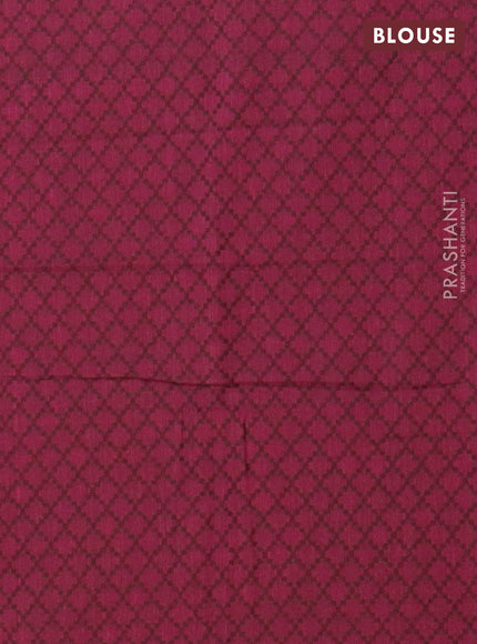 Chettinad cotton saree light green and pink with plain body and thread woven border