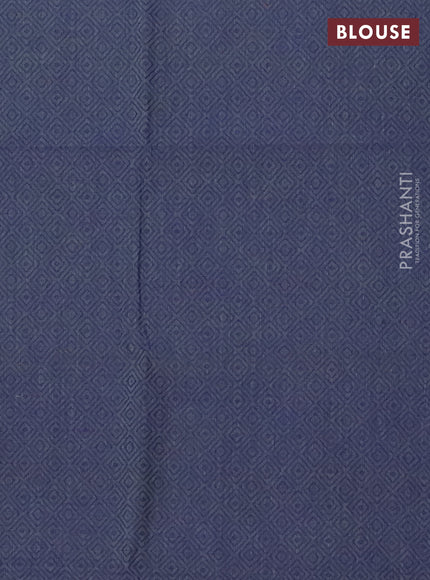 Chettinad cotton saree mehendi green and blue with thread woven buttas and temple design thread woven border