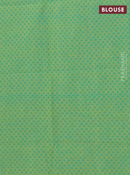 Chettinad cotton saree pink and light green with plain body and thread woven border