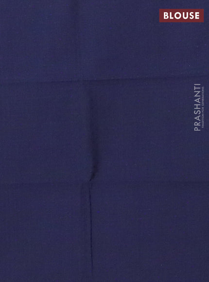 Chettinad cotton saree mehendi green shade and navy blue with thread woven buttas and temple design thread woven border