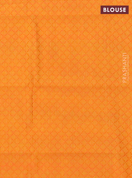 Chettinad cotton saree maroon and yellow with thread woven buttas and thread woven border