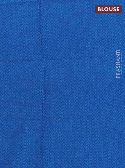 Chettinad cotton saree purple and cs blue with plain body and zari woven border