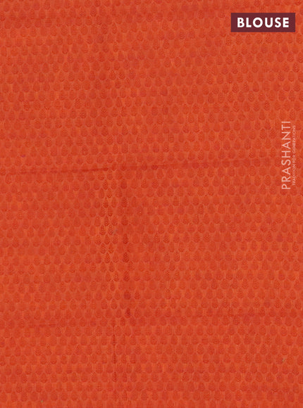 Chettinad cotton saree beige and red with plain body and temple design rettapet zari woven border