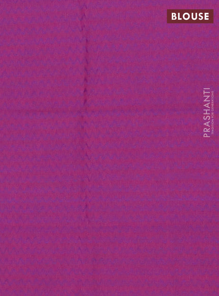 Chettinad cotton saree cs blue and magenta pink with thread woven buttas and zari woven border