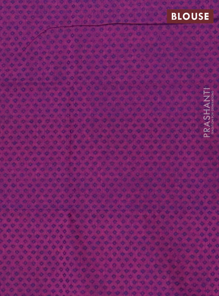 Chettinad cotton saree mustard green and purple with thread woven buttas and rettapet zari woven border