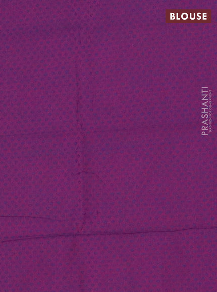 Chettinad cotton saree dual shade of teal green and purple with thread woven buttas and rettapet zari woven border