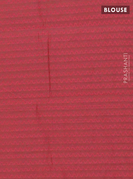 Chettinad cotton saree dark mustard and pink with thread woven buttas and ganga jamuna border