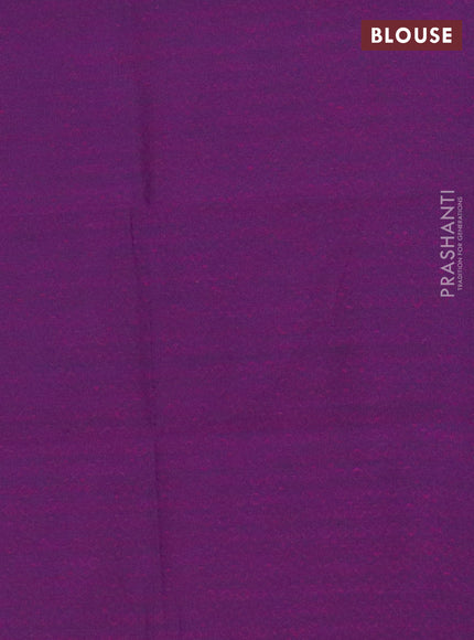 Chettinad cotton saree teal green and purple with thread woven buttas and ganga jamuna border