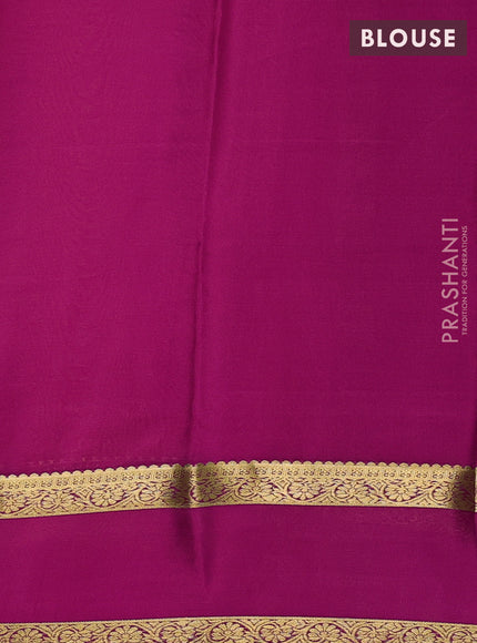 Pure mysore silk saree yellow and pink with palin body and rettapet zari woven border