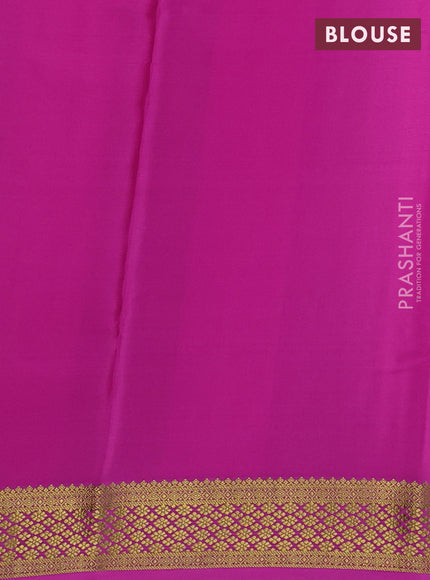 Pure mysore silk saree pink with allover zari woven buttas and zari woven border