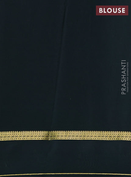 Pure mysore silk saree pastel green and bottle green with zari woven buttas and rettapet zari woven border