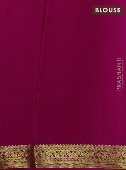 Pure mysore silk saree pink with allover zari woven checked pattern and zari woven border