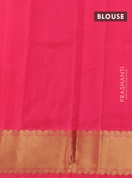 Silk cotton saree candy pink with paisley zari woven buttas and zari woven border