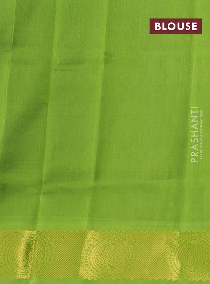 Silk cotton saree violet and light green with allover self emboss jacquard pattern and annam zari woven border
