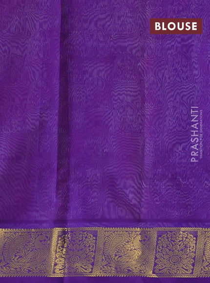 Silk cotton saree red shade and purple with allover self emboss jacquard pattern and annam zari woven border