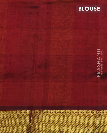 Silk cotton saree multi colour and maroon with paalum pazhamum checks & zari buttas and zari woven border