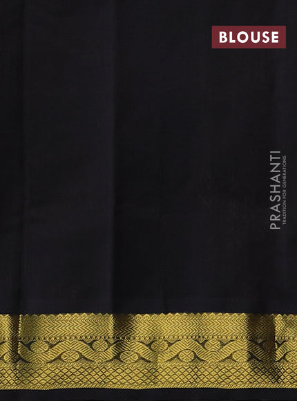 Silk cotton saree multi colour and black with paalum pazhamum checks & zari buttas and zari woven border